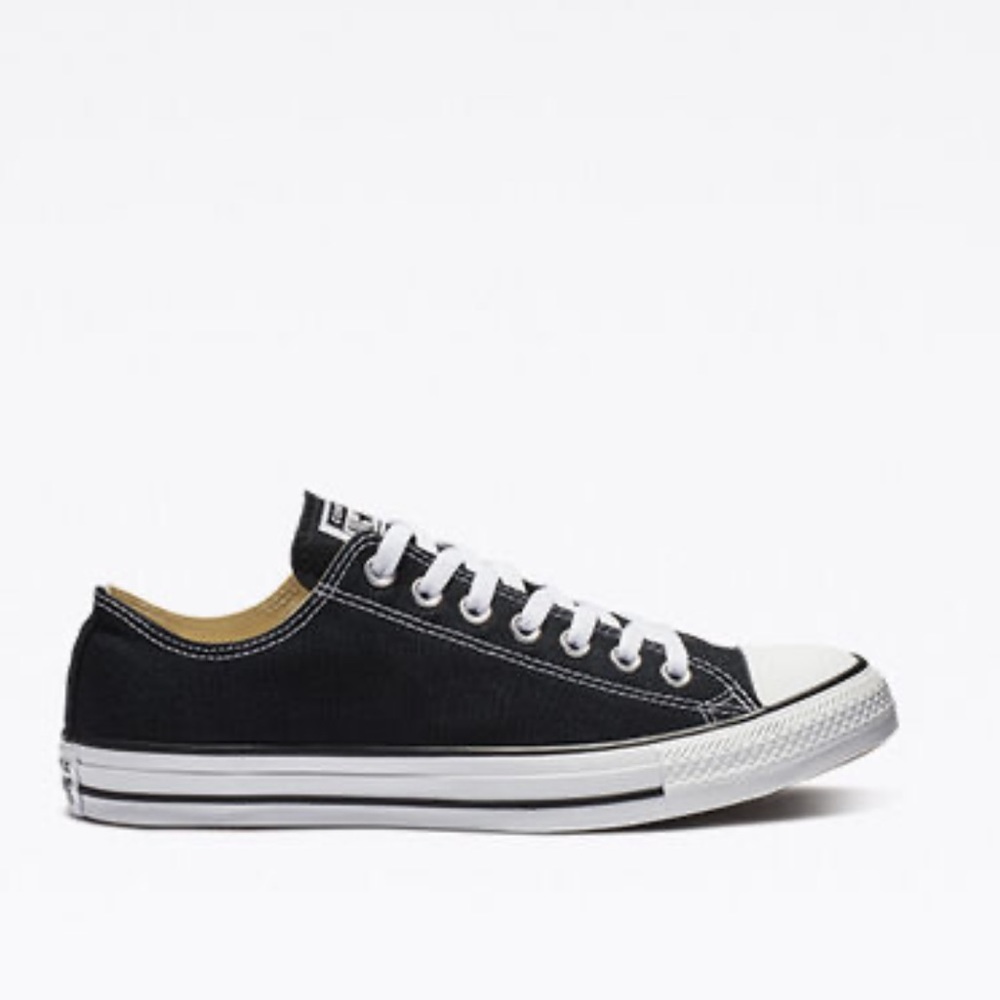 Brand new Chuck Taylor all star classic shoe. Low top, black never worn/in box